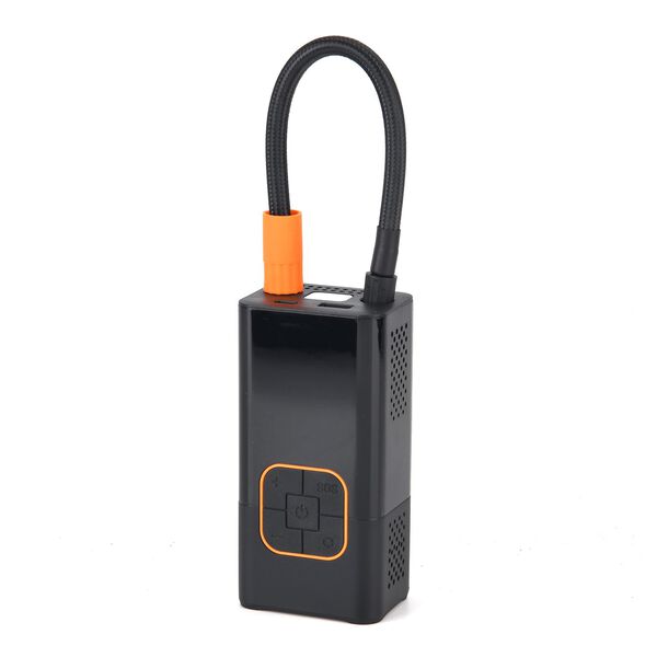 "Air pump Working voltage:  7.4V Cylinder diameter :17mm Pressure range: 0.35-10.3Bar/5-150PSI Battery capacity:4000 mAh  Product size 66*50*134mm Net weight: 0.4kg Package size: 80*70*145mm Color box weight: 0.52kg Quantity: 32pcs Carton size: 340*310*31 image number 4