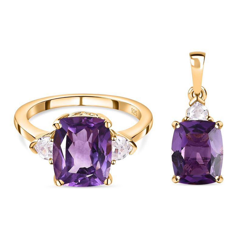 Afrikanisches Amethyst und Zirkon-Schmuckset - 6,30 ct. image number 0