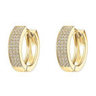 AAA Zirkonia Klappcreolen, Messing, vergoldet