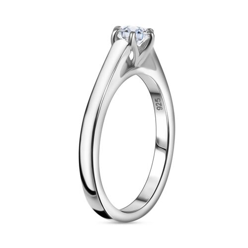 LUXURIANT DIAMOND- SGL zertifizierter VS-EF Labor Diamant Ring, 925 Silber rhodiniert - 0,50 ct. image number 5