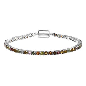D'Joy AA Mehrfarbig-Turmalin Armband ca. 19 cm 925 Silber rhodiniert ca. 6,36 ct.