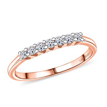 LUXURIANT SI-GH Labor Diamant Ring, 925 Silber 750 ros&eacute;vergoldet - 0,25 ct.