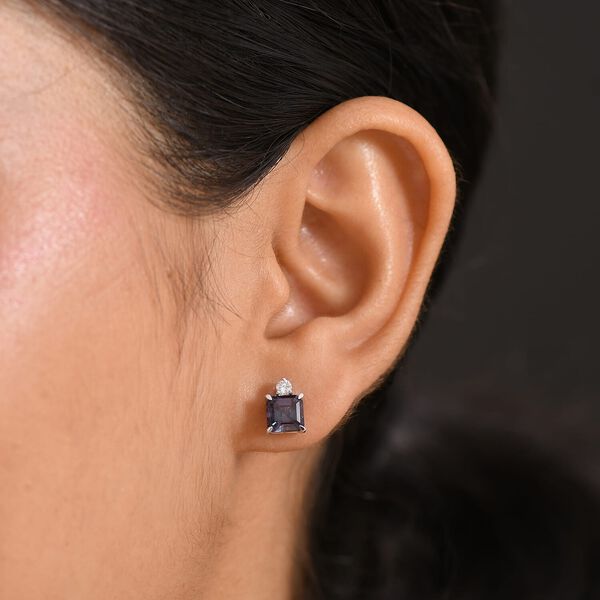 LUXURIANT DIAMANT - AAA Lab Grown Alexandrit, Lab Grown Diamant Ohrringe 417 Gold ca. 3.15 ct image number 2