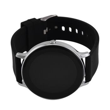 STRADA Hiwatch Plus Smartwatch - Schwarz-Goldenes Geh&auml;use mit Silikonarmband, umfassende Gesundheits- und Sportfunktionen, Bluetooth 5.0