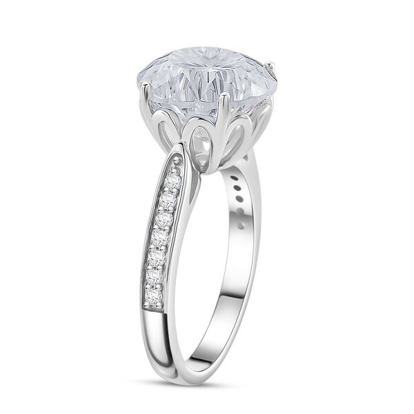 D'Joy Moissanit Ring 925 Silber rhodiniert (Größe 17.00) ca. 6,16 ct image number 4