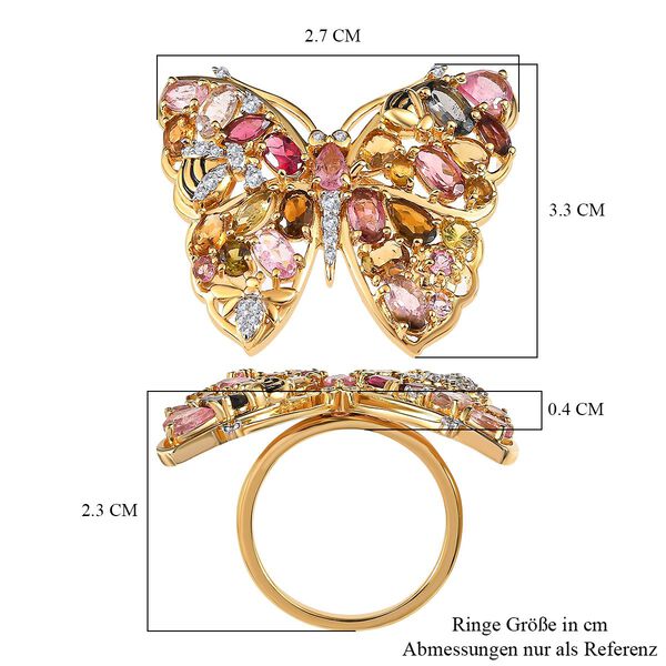 GP Trionfo Kollektion - mehrfarbiger Turmalin, Zirkon und blauer Saphir-Ring - 4,26 ct. image number 7