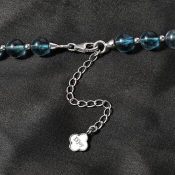 Blaugr&uuml;ner Fluorit-Halskette, 45 cm - 220 ct.