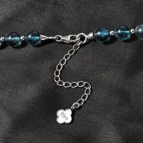 Blaugrüner Fluorit-Halskette, 45 cm - 220 ct. image number 4