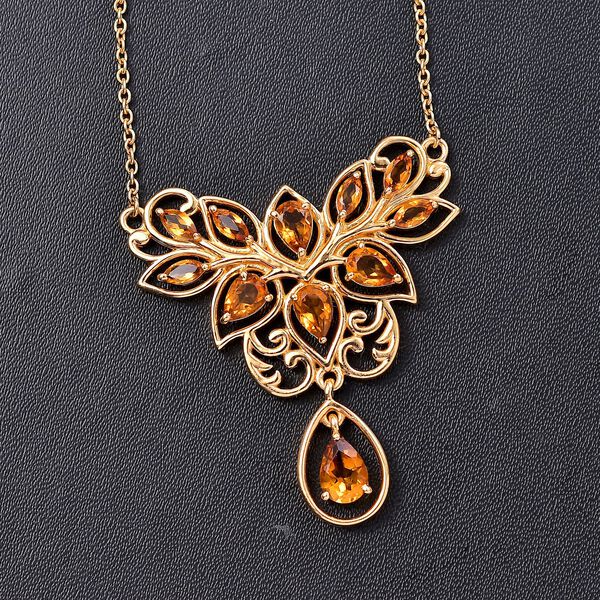 Serra Gaucha Citrin Halskette, 45 cm - 2,88 ct. image number 2