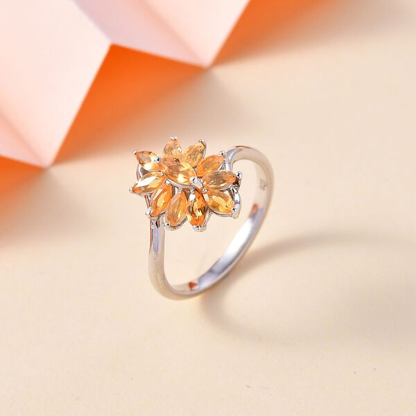 Feueropal Ring, 925 Silber rhodiniert (Gr&ouml;&szlig;e 20.00) ca. 0.63 ct image number 2