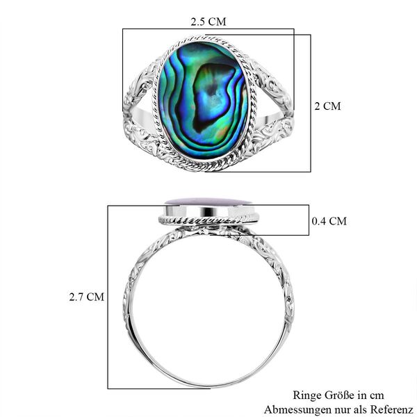 Royal Bali Kollektion - Abalone Muschel Ring, 925 Silber, ca. 0,01 ct. image number 5