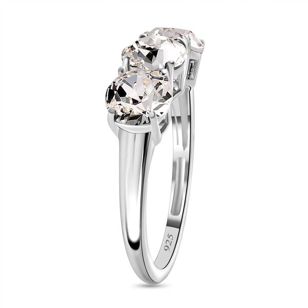 Wei&szlig;er Kristall Schmuckset 925 Silber image number 5