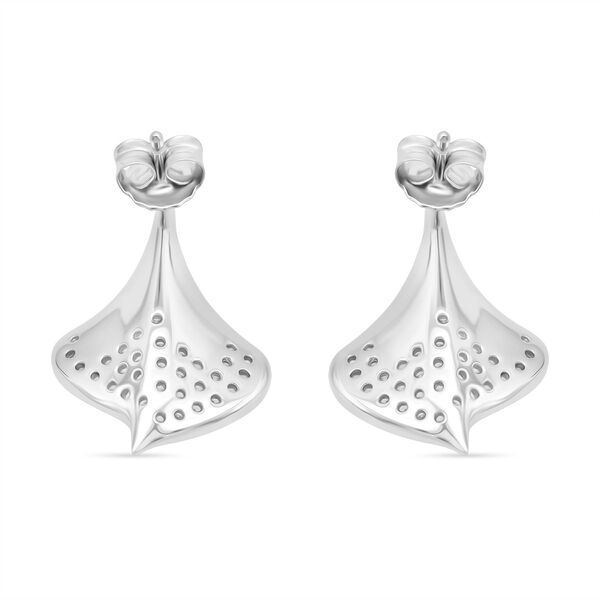 Lustro Stella Wei&szlig;er Zirkonia Ohrringe 925 Silber rhodiniert image number 3