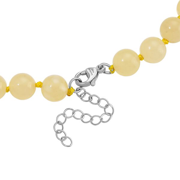 Heliodor Farbiger Quarzit Halskette, ca. 45 cm + 5 cm Extender, 316L Edelstahl ca. 270.00 ct image number 4