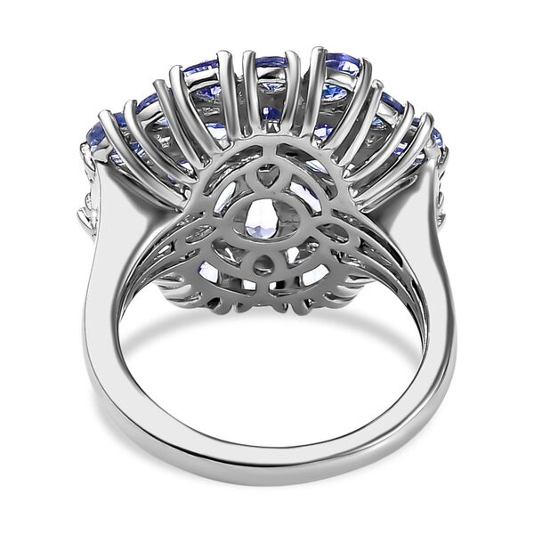 AA Tansanit-Ring, 925 Silber platiniert  ca. 4,04 ct image number 6