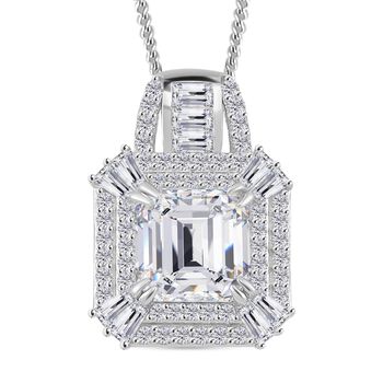 D'Joy Moissanit Ring und Anh&auml;nger mit 50cm Kette Oktagon