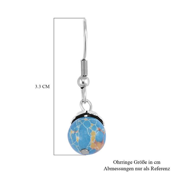 2er Set - Imperial Jaspis Halskette und Ohrringe, Antik-silber, ca. 252.50 ct image number 8