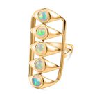 Natürlicher, äthiopischer Welo Opal Ring 925 Silber Gelbgold Vermeil (Größe 17.00) ca. 1,59 ct