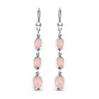 Rosa Opal-Ohrringe, 925 Silber platiniert ca. 2,85 ct