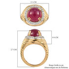 Afrikanischer Rubin und Zirkon-Ring - 6,86 ct. image number 6