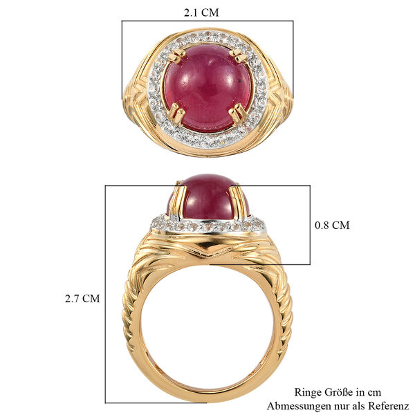 Afrikanischer Rubin und Zirkon-Ring - 6,86 ct. image number 5