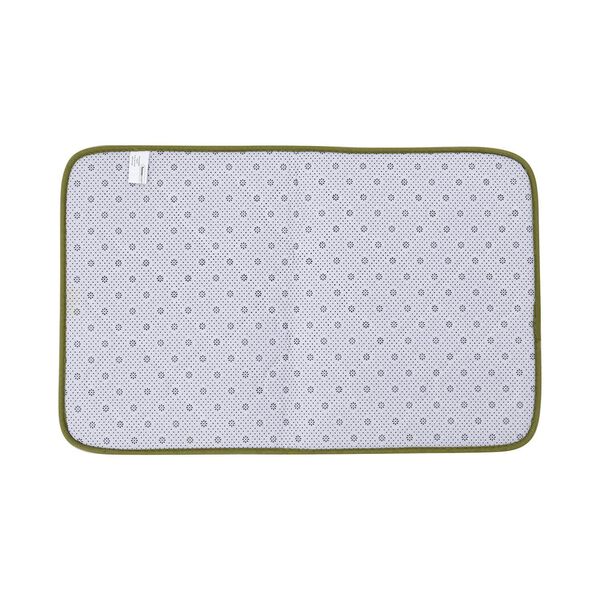 Homesmart- 2er-Set geprägte Flanell-Badematte mit rutschfester Unterseite. Grün image number 5