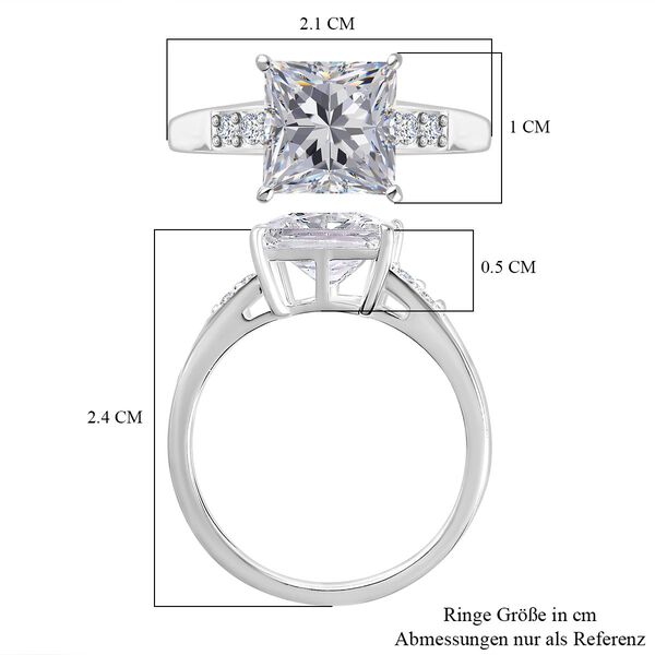 LUSTRO STELLA - Weißer Zirkonia Ring - 4,62 ct. image number 7