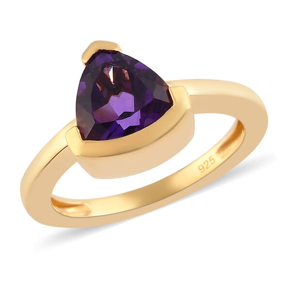 Afrikanischer Amethyst-Ring, 925 Silber vergoldet  ca. 1,77 ct image number 4