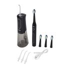 2-teiliges Mundpflege-Set - Elektrische Zahnbürste und Munddusche, 5 Modi für Zahnbürste, 3 Modi für Munddusche, wiederaufladbar per USB, 13,5x6,8x25,9 cm