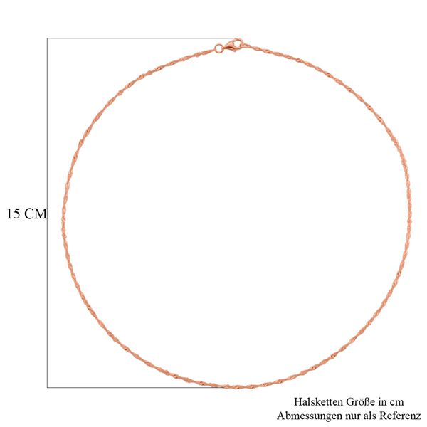 Singapur 925 Silber ros&eacute;vergoldet Kette ca. 45 cm image number 6