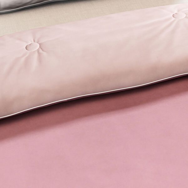 Serenity Night Wende-K&uuml;hlsteppdecke, Zwei-Ton, 135&times;200cm, Dunkelrosa und Beige image number 6