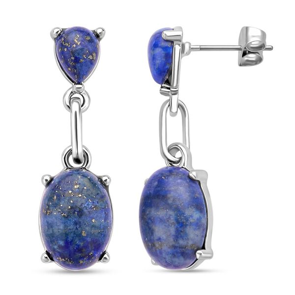 Lapislazuli Ohrringe, silberfarben ca. 25.00 ct image number 4