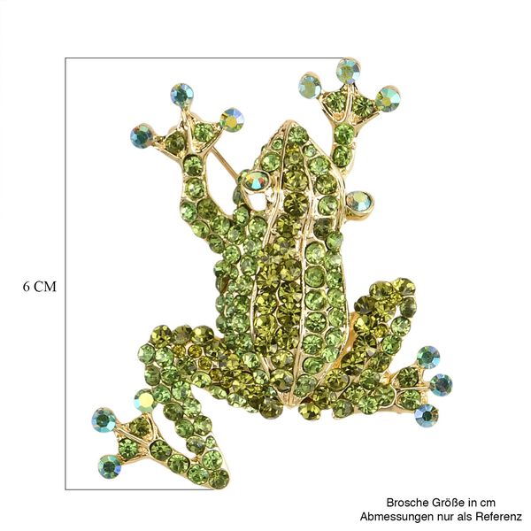 Gr&uuml;ner Magie Farbe Kristall Brosche  Gelb image number 6