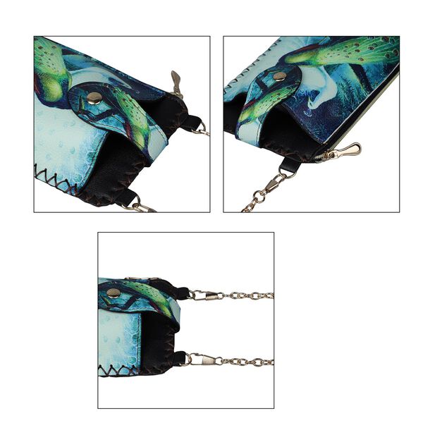 Handy Crossbody-Tasche, Pfau image number 5