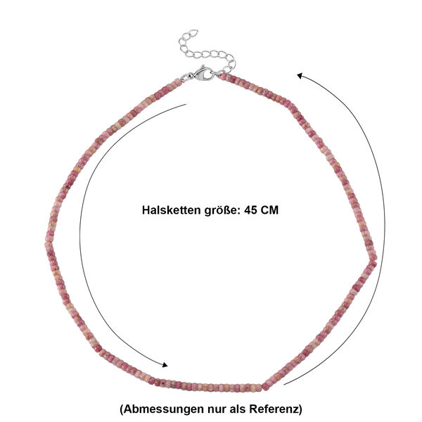 Nat&uuml;rlicher Argentinien Rhodochrosit Halskette ca. 45 cm 316L Edelstahl ca. 60.00 ct image number 5