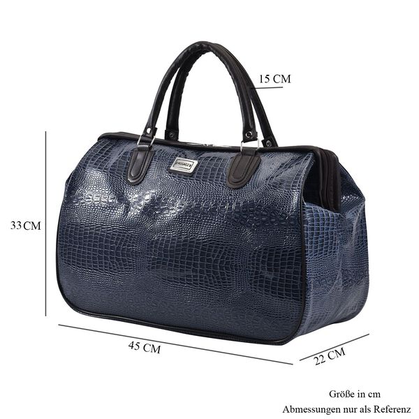 Passage Reisetasche aus naturfreundlichem Kunstleder, 45x20x32cm, Blau image number 7