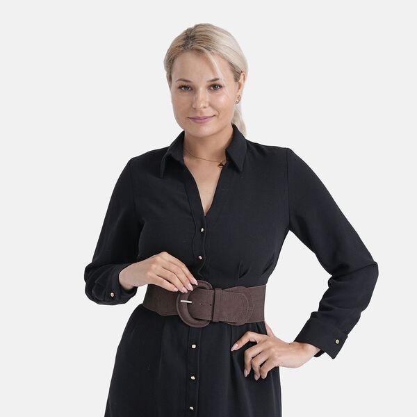 G&uuml;rtel mit runder Schnalle, 45x7,5cm, Rot image number 1