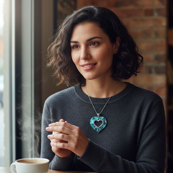 D'Joy Abalone Muschel Anhänger 925 Silber ca. 0,01 ct. image number 2