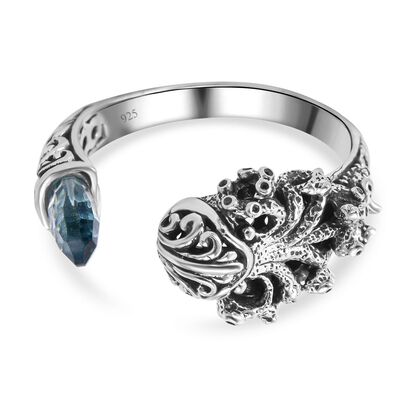 Royal Bali - Himmelblauer Topas Ring, 925 Silber (Größe 17.00) ca. 3,00 ct