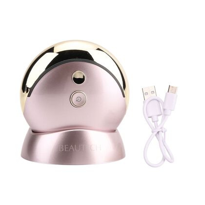 BEAUTECH - RF EMS Beauty-Ger&auml;t, 3 Modi, 3 Intensit&auml;tsstufen, Vibration, Aluminiumlegierung, mit Ladebasis, 80x77x36?mm, Silber