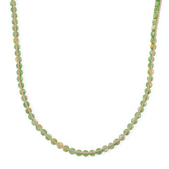 Flexible gr&uuml;n-gelbe Regenblumen-Yuhua-Quarzit Halskette - 80 ct.