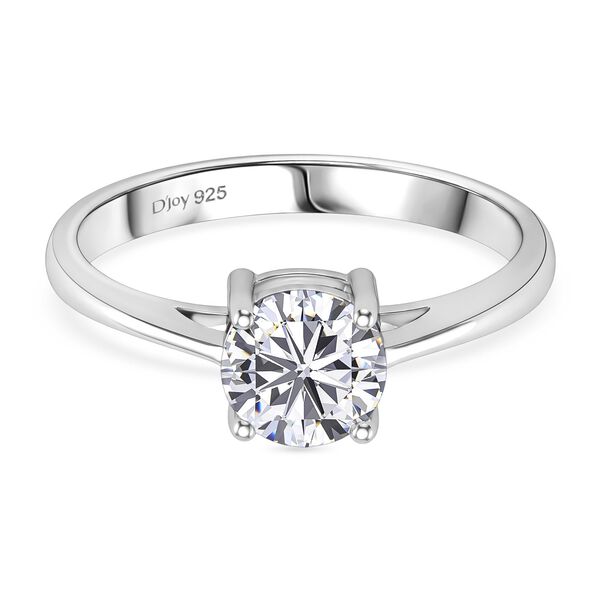 D'Joy Moissanit Ring, 925 Silber rhodiniert - 1 ct.