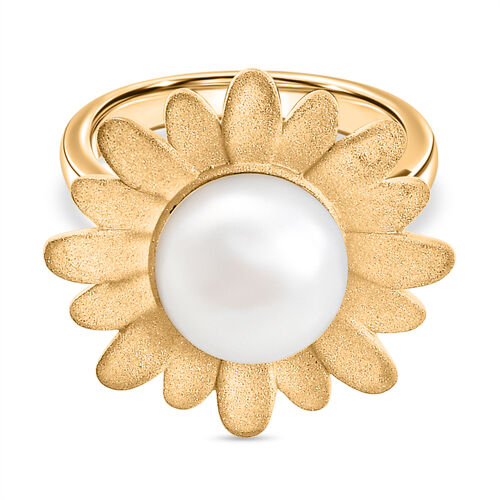 Süßwasser Perle Ring, Messing, ca. 10-11mm, (Größe 18.00) 6.96 ct image number 0