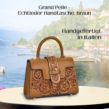Grand Pelle  - Echtleder Handtasche, braun