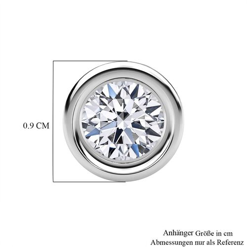 Lab Grown Diamant IF Anhänger 950 Platin ca. 1,00 ct. image number 5