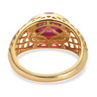 Afrikanischer Rubin (Fissure gefüllt) Ring 925 Silber vergoldet (Größe 16.00) ca. 2,86 ct image number 5