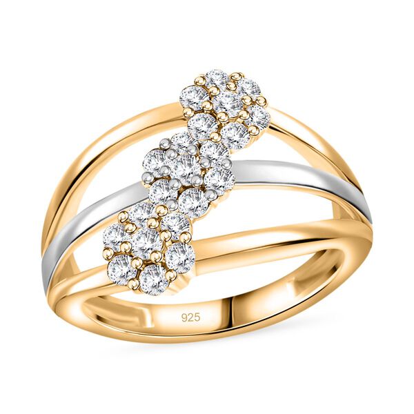 Moissanit Bicolor Ring, ca. 0,63 ct. image number 4