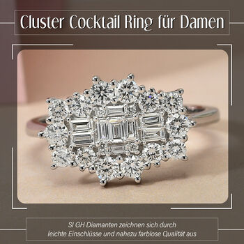 ILIANA IGI zertifizierter SI GH Diamant Ring in 750 Wei&szlig;gold - 1 ct.