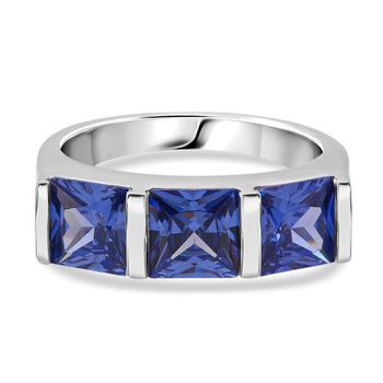 Lustro Stella blauer Zirkonia Trilogie Ring