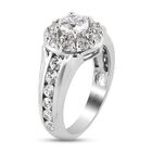 LUSTRO STELLA Hergestellt mit ZIRKONIA Ring 925 Silber Platin-Überzug (Größe 19.00) ca. 2,96 ct image number 3